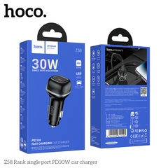Cóc sạc nhanh xe hơi ô tô 30w HOCO Z58 Rank 1 cổng Type C chính hãng [BH 1 năm]