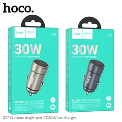 Cóc sạc nhanh xe hơi 30w HOCO Z57 1 cổng Type C chính hãng [BH 1 năm]