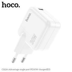 Cóc sạc HOCO C112A cổng Type-C PD 30W, QC3.0 [BH: 1 NĂM]
