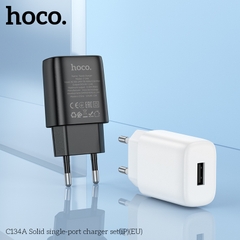 Bộ sạc 12w HOCO C134A cáp USB ra iPhone Lighting (EU) chính hãng [BH 1 Năm]