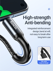 Cáp sạc nhanh 3a Hoco DM-X2 iPhone (usb ra iphone lightning) 1m chính hãng [BH: 1 NĂM]