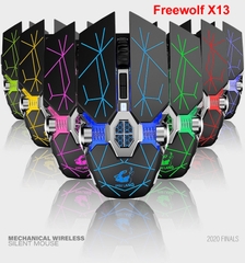 Chuột không dây Gaming Freewolf X13 sử dụng pin sạc có đèn led bluetooth 4.0 [BH: 12 Tháng]