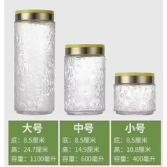 Set 3 lọ thủy tinh nắp xanh [BH: NONE]