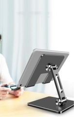 Giá đỡ điện thoại, ipad xoay 180 độ , xếp gọn DESKTOP METAL HOLDER FOR TABLET mã 143 [BH: None] / pktn sale