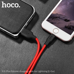 CÁP SẠC NHANH 3.0A HOCO X21 PLUS USB RA IPHONE DÂY SILICON CHỐNG CHÁY DÀI 1M CHÍNH HÃNG [BH: 1 NĂM]