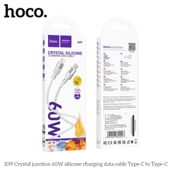 Cáp sạc nhanh 60w Hoco X99 (c -c) type c ra type c 2 đầu type c chính hãng [BH: 1 NĂM]