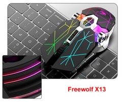 Chuột không dây Gaming Freewolf X13 sử dụng pin sạc có đèn led bluetooth 4.0 [BH: 12 Tháng]