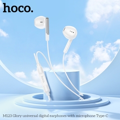 Tai nghe có dây type-c HOCO M123 chui Type C có Mic chính hãng [BH 1 năm]
