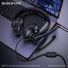 Tai nghe có dây 3.5 chụp tai Gaming BOROFONE BO102 jack 3.5 dài 1m2 kèm mic headphone chính hãng [BH: 1 NĂM]
