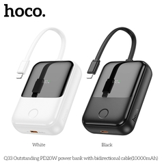 Pin sạc nhanh 20w HOCO Q33 10.000mAh dự phòng PD20W có màn hình LED, kèm cáp hai chiều liền thân chính hãng [BH: 1 NĂM]