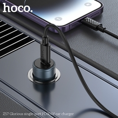 Cóc sạc nhanh xe hơi 30w HOCO Z57 1 cổng Type C chính hãng [BH 1 năm]