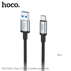 Cáp sạc nhanh Hoco US10 USB ra Type C truyền dữ liệu tốc độ cao 5Gbps usb 3.0 dài 50cm chính hãng [Bh 1 Năm]