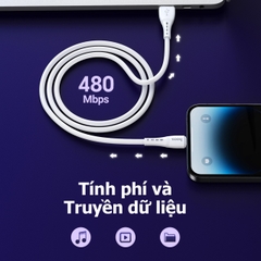 Cáp sạc nhanh 3A Hoco DM-X11 Micro (USB ra Samsung Micro) 1M dây dù chính hãng [BH 1 năm]