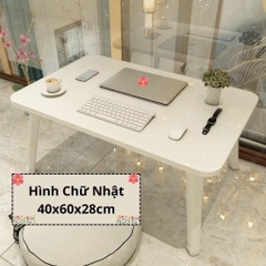 Bàn học gấp gọn chữ nhật chân nhựa cứng size 40x60x28cm - MÀU NGẪU NHIÊN [BH: NONE] 1l1a12