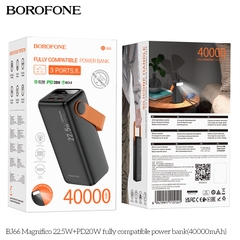 Pin sạc nhanh 22.5w BOROFONE BJ66 40.000mAh PD20W dự phòng kiêm đèn pin phát sáng chính hãng [BH 1 Năm]