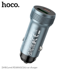 Cóc sạc nhanh 38W xe hơi HOCO Z49B (1 cổng Usb QC3.0 và 1 cổng Type C PD20W) chính hãng [BH 1 năm]