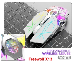 Chuột không dây Gaming Freewolf X13 sử dụng pin sạc có đèn led bluetooth 4.0 [BH: 12 Tháng]