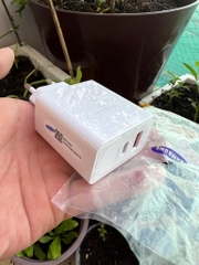 Cóc sạc nhanh Samsung S22 ZIN TRẮNG 5G ĐÓNG BỊCH (KO KÈM CÁP) PD 35w (Cóc 1 Usb-A, 1 Usb-C Type C) [BH 3 tháng] / pktn sale