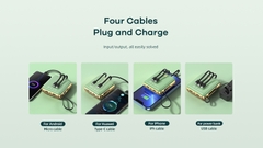 Pin sạc dự phòng Remax RPP-286 10.000mAh chính hãng kèm cáp liền pin đa năng và 2 đèn pin chiếu sáng [BH 1 năm]