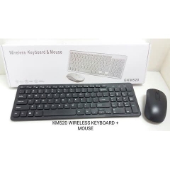 Combo bàn phím chuột không dây GKM520 kiểu Apple Size Lớn [BH 6 Tháng]