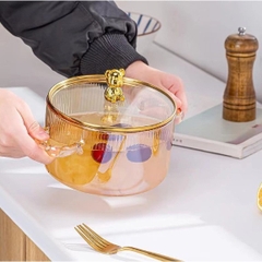 Nồi thuỷ tinh nắp có hình Gấu siêu đẹp 1.7l [BH: None]