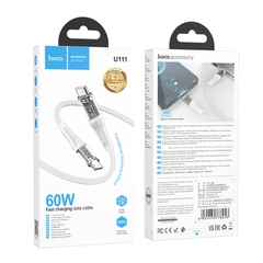 Cáp sạc nhanh 60w Hoco U111 (c-c) PD 2 đầu Type C lộ mạch chính hãng [BH 1 Năm] / pktn sale