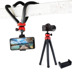 Giá đỡ điện thoại, máy ảnh 3 chân bạch tuộc Flexible Tripod xoay 360 độ livestream tiktok youtube