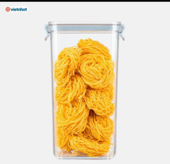 Hộp nhựa đựng đồ tủ lạnh, đồ khô có nắp cài nhựa VN 1500ml [BH:NONE]