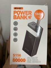 Pin sạc nhanh 106W max SYC S156 80.000mAh có màn hình hiển thị % pin,chức năng đèn pin chính hãng [BH: 1 NĂM]