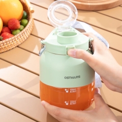 Máy xay sinh tố cầm tay OSTMARS 2in1 kiêm bình đựng nước có ống hút [BH: 1 Tuần]
