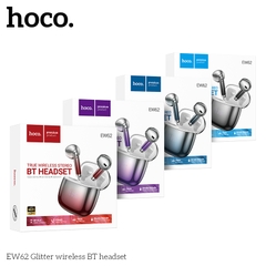 Tai nghe bluetooth V5.4  Hoco EW62 True Wireless, 2 tai có doc sạc, không có nút cao su mạ màu siêu đẹp [BH: 1 NĂM]