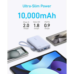 Pin sạc nhanh 22.5w ANKER A1257 10.000mAh dự phòng, có màn hình hiển thị % pin, dây treo chính hãng [BH: 1 NĂM]