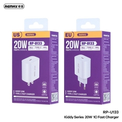 Cóc sạc nhanh 20w Remax RP- U133 EU CHÂN TRÒN 1 cổng Type C chính hãng [BH: 1 NĂM]