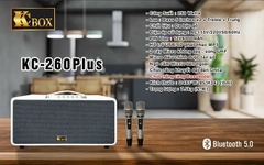 Loa kéo Kcbox KC-260 Plus kèm 2 micro không dây hát karaoke [BH 6 tháng]