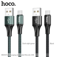Cáp sạc nhanh 3A Hoco HK48 1m chui Samsung Micro chính hãng [BH 1 NĂM]