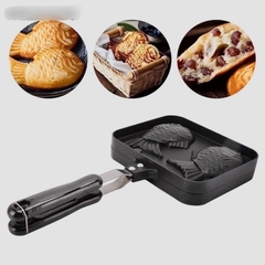 Khuôn/ chảo làm bánh hình cá vàng dùng cho bếp gas, bếp hồng ngoại, bếp cồn  hít hot [BH: NONE]