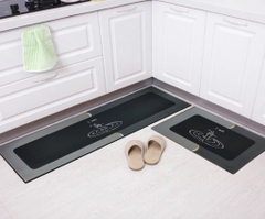 Bộ 2 thảm Silicon chùi chân nhà bếp 1 dài 1 ngắn siêu thấm