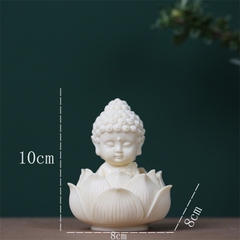 Tượng Phật mini ngồi trên đài sen để xe hơi, bàn làm việc, decor cầu may mắn bình an [BH: NONE]