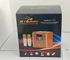 Loa karaoke mini KIOMIC K1111 kèm 2 micro hát bluetooth chính hãng [BH 6 tháng]