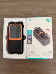 Pin sạc nhanh 66W DVIP DV-G35 50.000mAh có 2 cáp liền thân kèm màn hình hiển thị % pin [BH: 6 THÁNG]