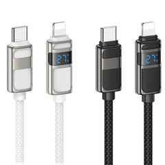 Cáp sạc nhanh 27w HOCO U137 (c-l) 1.2m - type c ra iphone lightning chính hãng [BH 1 năm]