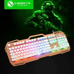 Bàn phím giả cơ gaming LIMEID J32 led nút tròn 2 màu Trắng/ Đen siêu đẹp