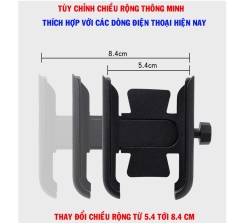 Giá đỡ kẹp điện thoại M3/ S500/AC5 Aluminum alloy loại xịn trên xe máy gắn chân kính cao cấp kèm lục giác
