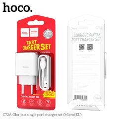BỘ SẠC NHANH 2.1A HOCO C72A USB RA MICRO CHÍNH HÃNG [BH 1 NĂM]
