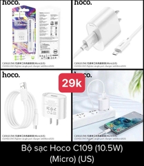 Bộ sạc 10.5W Hoco C109 micro US