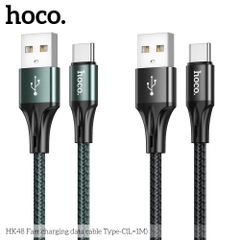 Cáp truyền dữ liệu sạc nhanh Hoco HK48 cổng Type-C chính hãng [BH 1 NĂM]