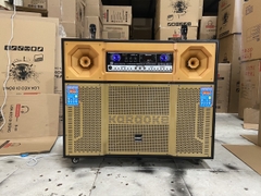 Loa kéo điện SoundBox SB-1600 2 bass 40 main liền vang 16 sò bluetooth kèm 2 micro không dây hát karaoke [BH 1 năm]