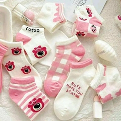 Set 10 đôi tất gấu dâu LOSTO cute- Mẫu về ngẫu nhiên [BH: NONE]