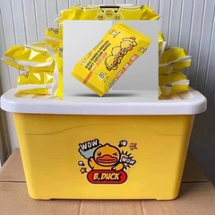 Khăn giấy ướt vệ sinh rút, kèm xô thùng nhựa Gấu dâu (thiên phúc) / Vịt vàng/ Ong vàng kèm xô đựng