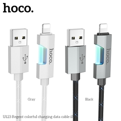 Cáp sạc truyền dữ liệu có đèn báo Hoco U123 cho IP cổng Lightning chính hãng  [BH 1 NĂM]